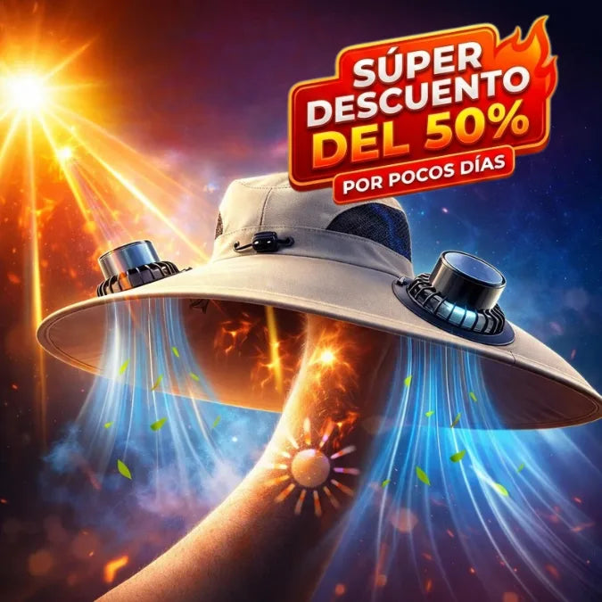 🔥 Sombrero Ventilador Solar 🔥– Menos Calor y Mas protección Bajo el Sol Intenso.