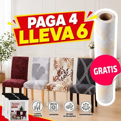 PACK POR 6 o 12 Protectores para silla estampados