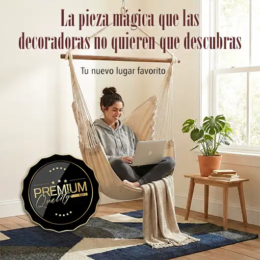 HAMACA SILLA SUPER PREMIUM + 2 COJINES GRATIS