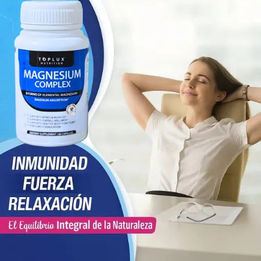 Recupera tu energía y duerme profundamente con la potencia de 8 tipos de magnesio en una sola cápsula