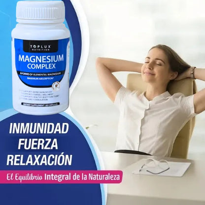 Recupera tu energía y duerme profundamente con la potencia de 8 tipos de magnesio en una sola cápsula