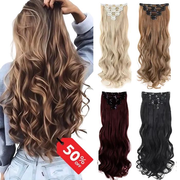 🔥Extensiones de Pelo Ultra Reales - 60cm 🔥 Efecto Profesional en Minutos ✨