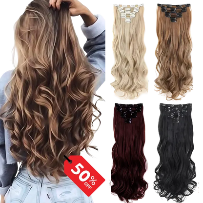 🔥Extensiones de Pelo Ultra Reales - 60cm 🔥 Efecto Profesional en Minutos ✨