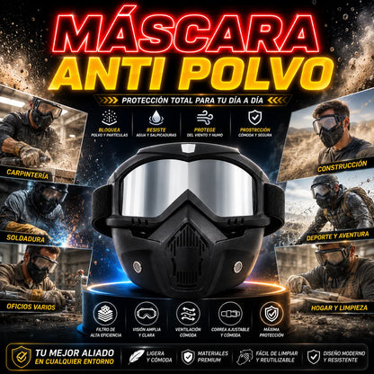 🔥 Máscara Anti Polvo MX Pro 🔥 Protección, Seguridad y Cobertura Total para tu Rostro.