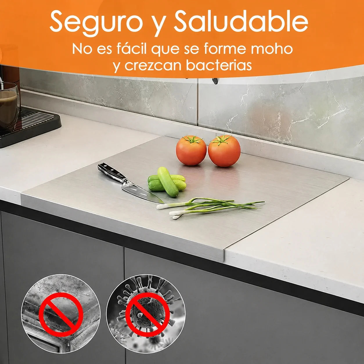 ✨ Super Kit de Tablas de Acero Inox. | Tabla de 60 x 40 cm +  GRATIS 1 Mediana 🎁