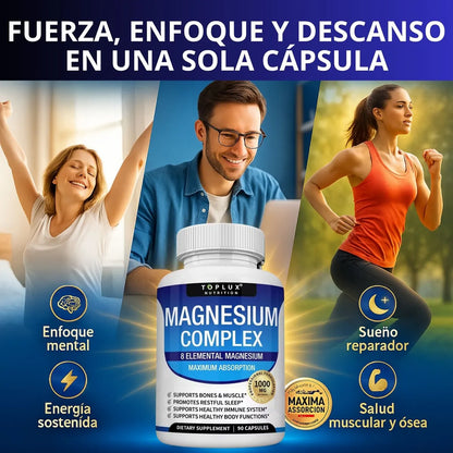 3 meses de Magnesium Complex  – ¡El Mineral Maestro! para llevar una vida sin límites.