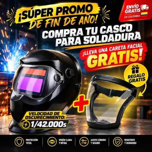 🔥 Casco Para Soldadura - TITAN VISION™ PRO 🔥 Protección y Cobertura Total Inteligente Para Tu Rostro + 🎁