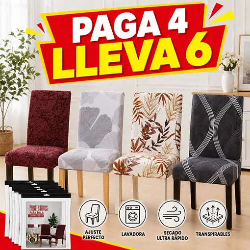 PACK POR 6 o 12 Protectores para silla estampados