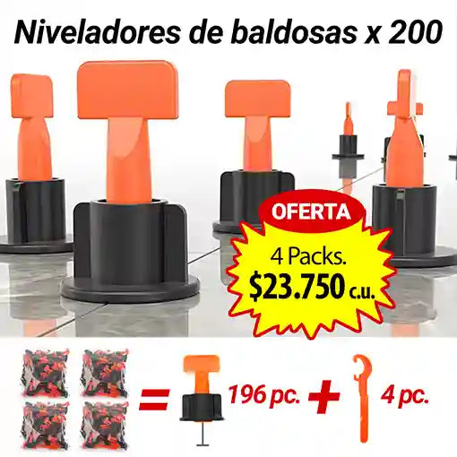 Niveladores de baldosa x 100, 150 y 200 unidades